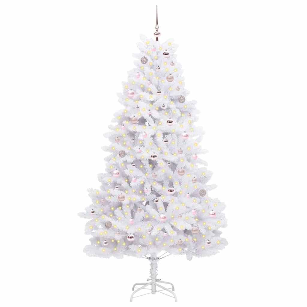 Albero di Natale Artificiale con Rami Pieghevoli Bianco 210 cm 3426605