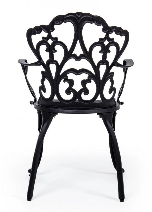 Set di 2 Sedie con Braccioli da Giardino in Alluminio Pressofuso Stile Vittoriano - CLASSIC