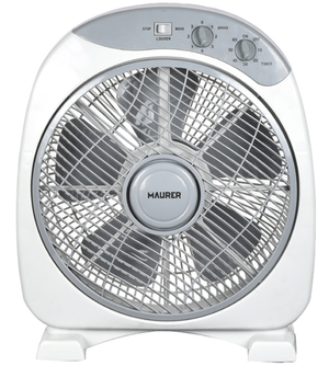 Ventilatore box maurer 30cm 3vel timer 1h bianco/grigio