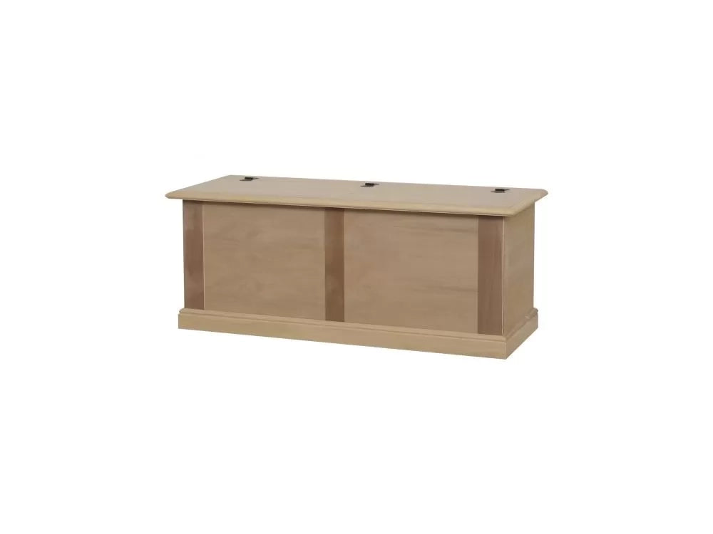 Cassapanca arte povera in legno grezza l.120 p.42 h.50 - Mobili 2G
