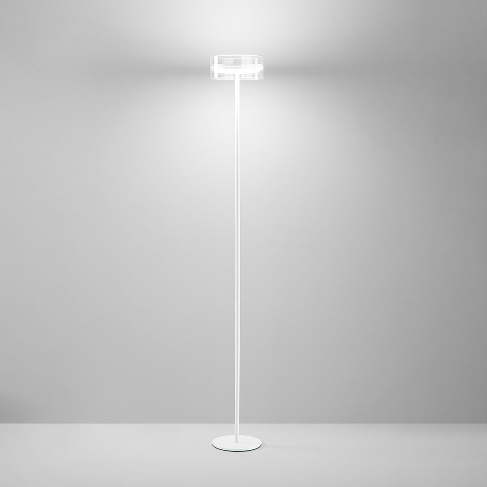 Lampadario Contemporaneo Aere Metallo Bianco Vetro 5 Luci Led 14W 3000K