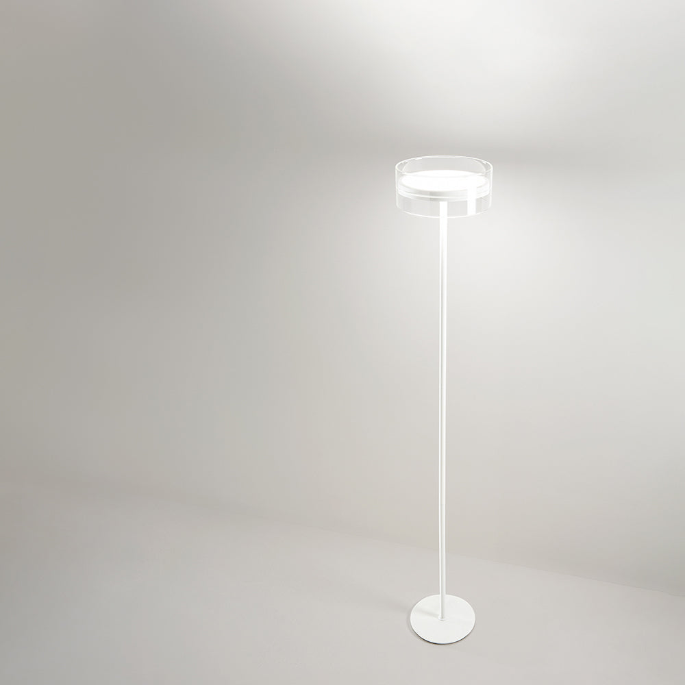 Lampadario Contemporaneo Aere Metallo Bianco Vetro 5 Luci Led 14W 3000K