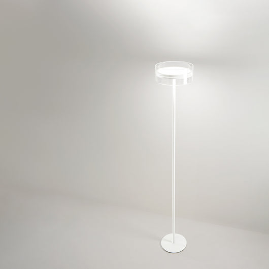 Lampadario Contemporaneo Aere Metallo Bianco Vetro 5 Luci Led 14W 3000K