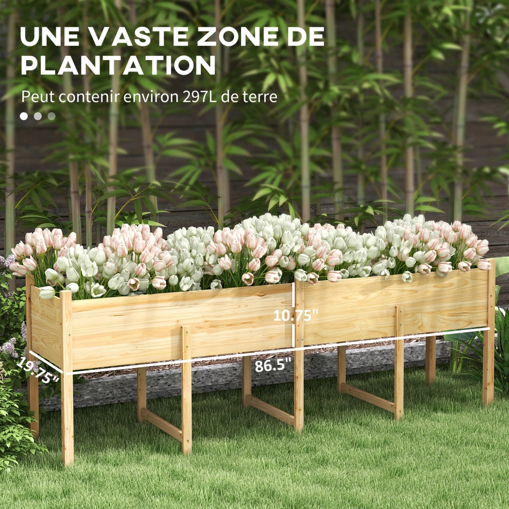 Fioriera da Giardino Rialzata ¨C zephmum ¨C Legno di Abete Pre-oliato