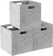 Cassetti di archiviazione - Set di 3 - Tessuto in velluto - 31 x 31 x 31 cm