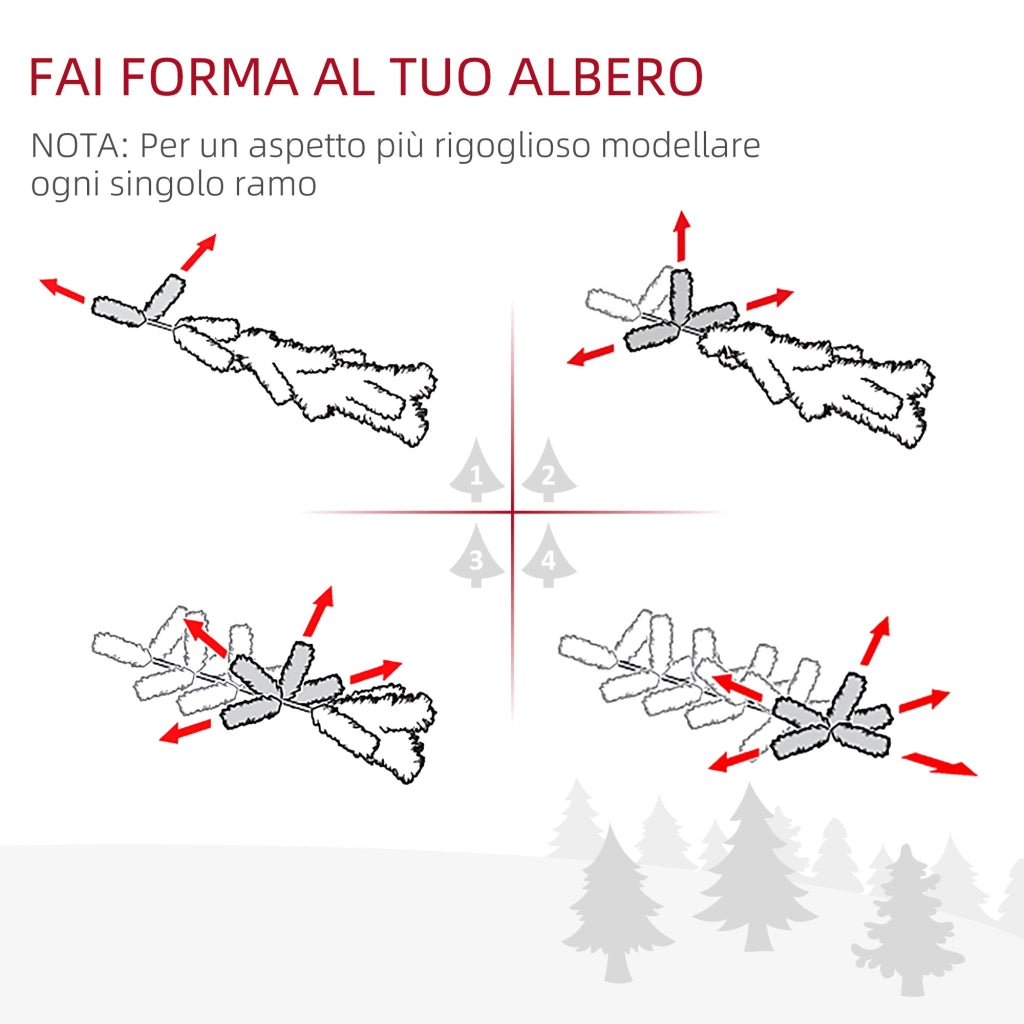 Albero di Natale Artificiale 150 cm 440 Rami  Pino Verde