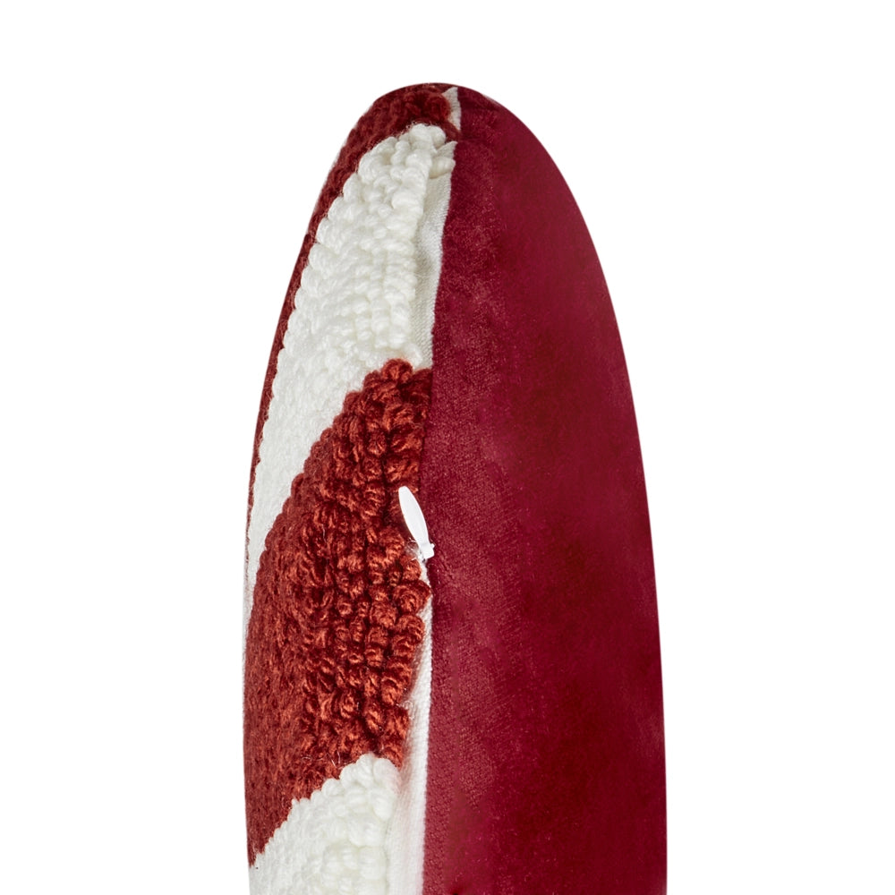 Set di 2 cuscini decorativi in tessuto rotondo bianco e rosso da 40 cm Accessori per la decorazione