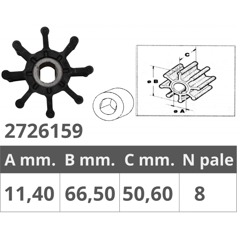 GIRANTE MERCRUISER 8.1S - 496MAG MERCRUISER IMPELLER 47-862232A2