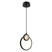 Lampada a sospensione ad anello LED 15W 3000K nera Candellux