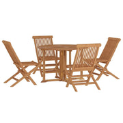 Set da pranzo pieghevole da esterno da 5 pezzi in legno massello di teak 02_0014715