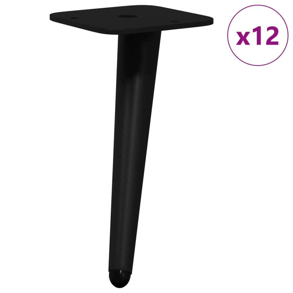 Piedini in Piedi 12 pz Nero 56 x 56 x 100 mm Ferro CFW1462490