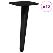 Piedini in Piedi 12 pz Nero 56 x 56 x 100 mm Ferro CFW1462490