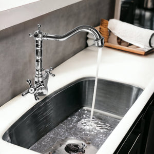 Rubinetto artistico vintage per bagno o cucina, belle epoque maniglia a stella