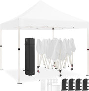 Pavilione in Vela Acquaparante 3x3m – Altezza Regolabile con Protezione UV e Accessori Inclusi