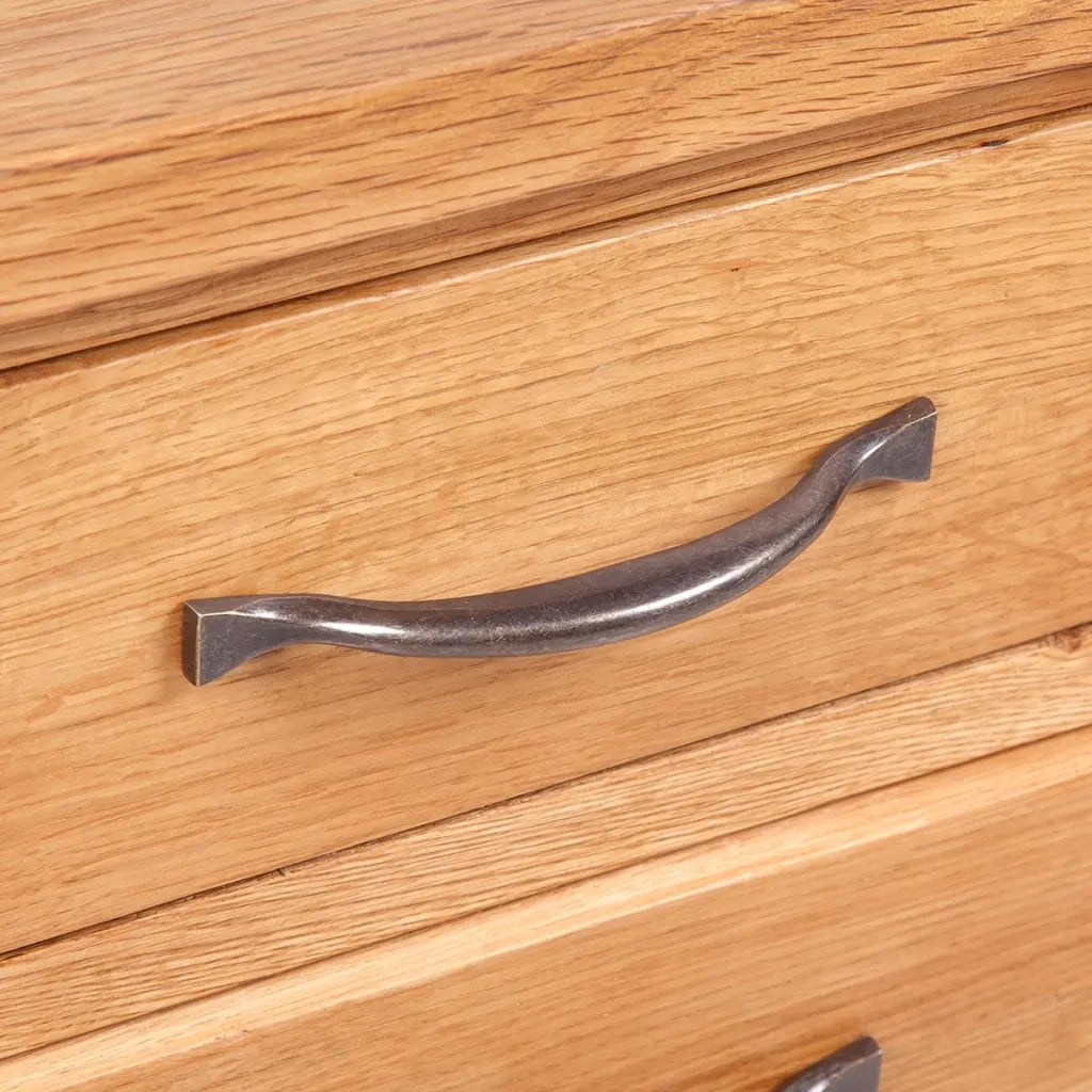Comodino con 3 Cassetti 40x30x54 cm in Legno Massello di Rovere cod mxl 61901