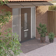 Tettoia per Porta Nera 350x75 cm Policarbonatocod mxl 130302
