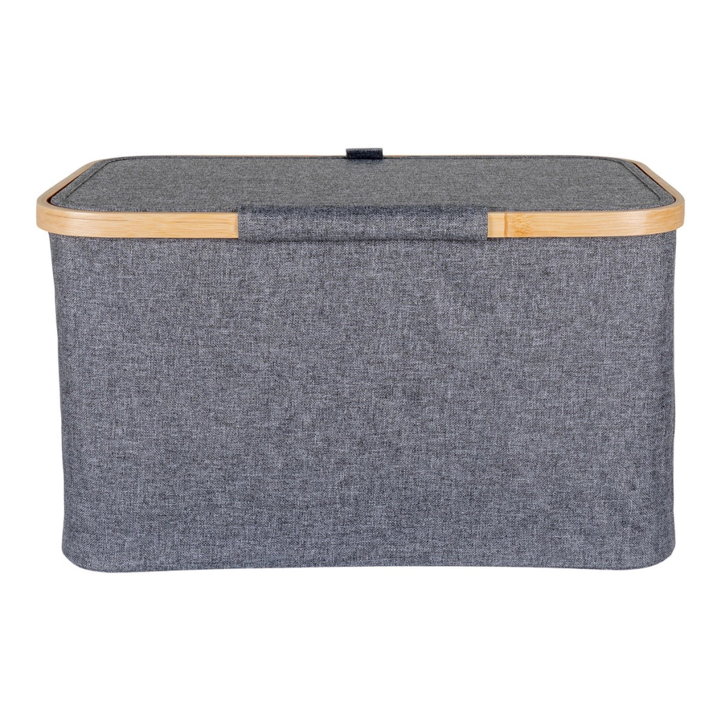 Scatola Portaoggetti Noto, Grigio, Poliestere, 45x30x25 cm