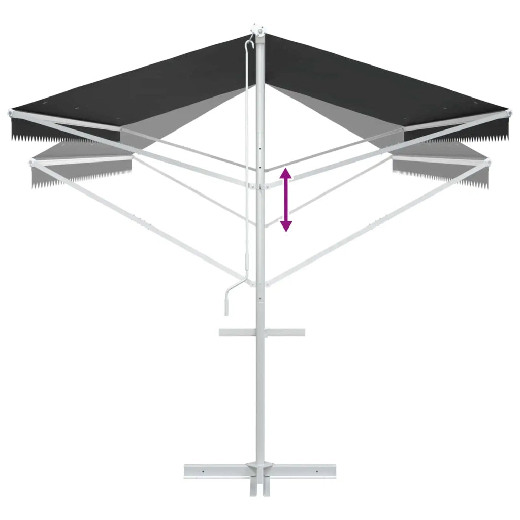 Tenda autoportante Antracite 6 x 3 m Poliestere 42033622