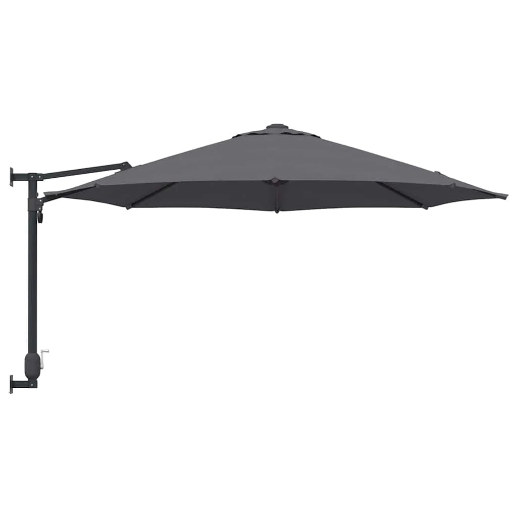Moderno ombrellone da giardino basculante 248 x 248 x 148 cm per uso esterno design elegante in poliestere antracite 02_0058628