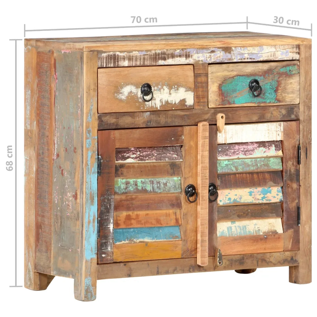Credenza-Buffet-Armadio da cucina 70x30x68 cm in Legno Massello di Recupero
