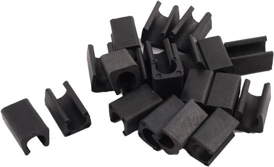Copricapelli in plastica per gambe di tavolo, tubi copritubo 10mm diametro, 20 pz, nero - Protezione per gambe di tavolo