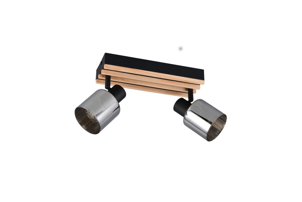 Faretto soffitto TRAVIA RL 2xE14 nero legno