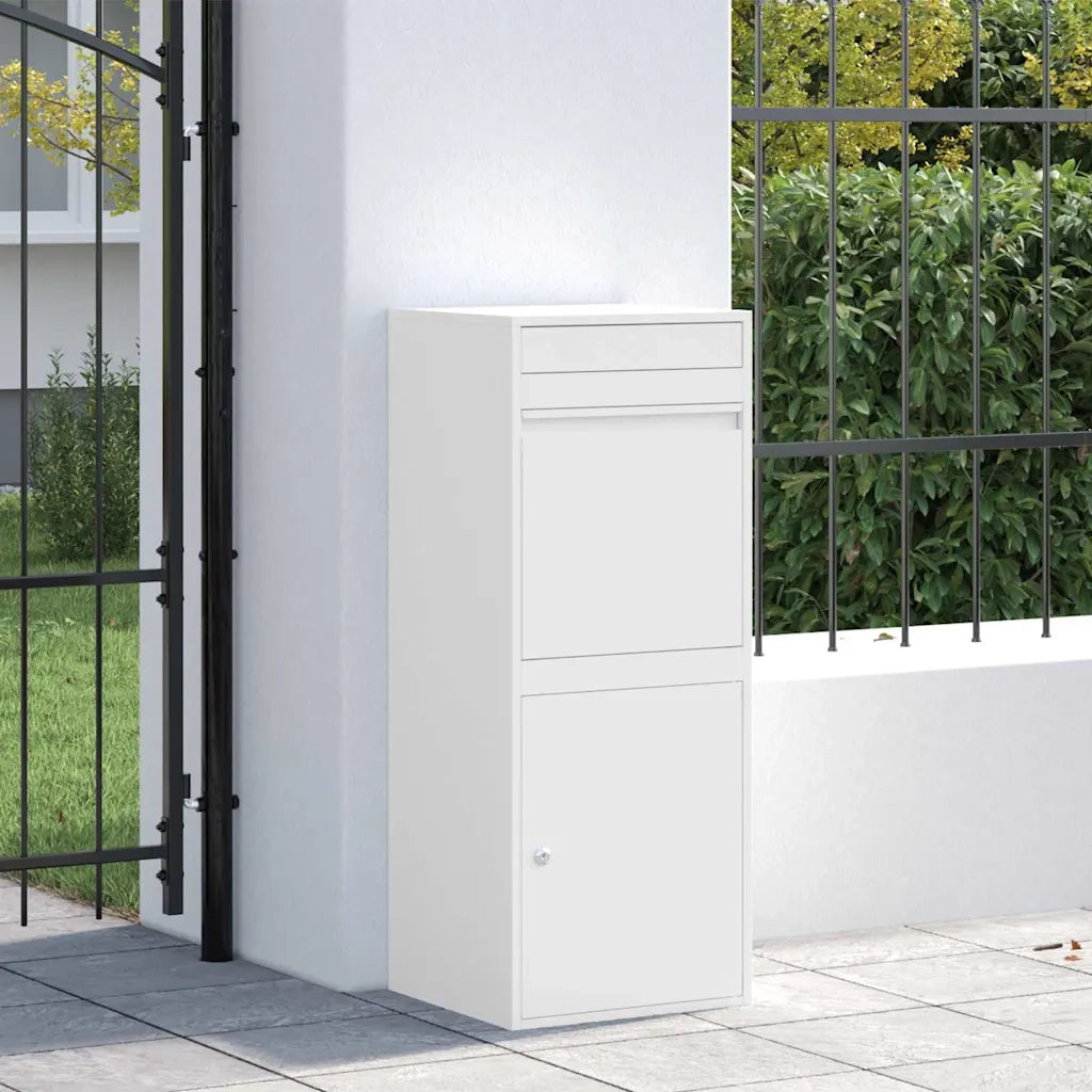 Cassetta per pacchi con porta Bianco 41 x 38 x 103 cm Acciaio 874934