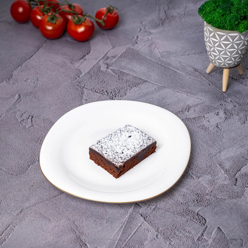 Set di 6 piatti da dessert KADAX da 21,5 cm, colore bianco e oro.