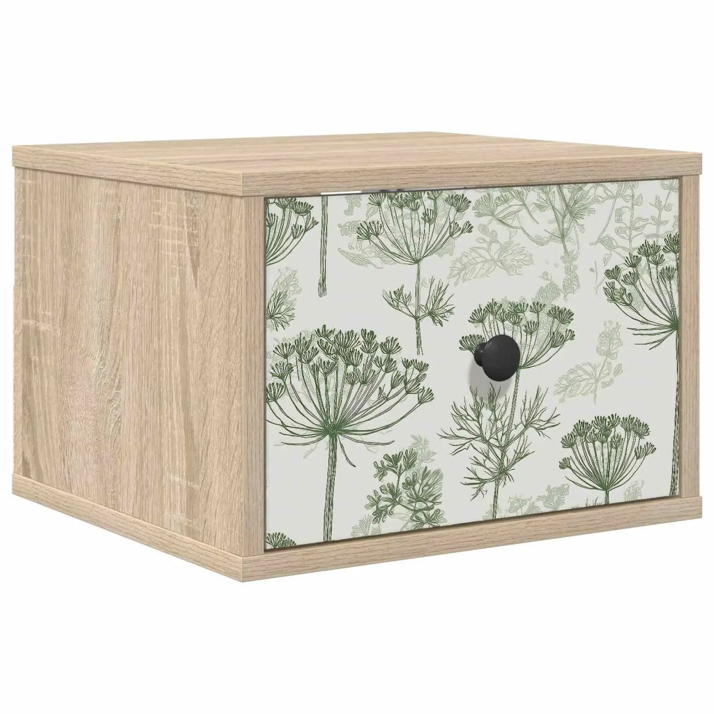 Mobiletto da comodino a parete GOTHA Rovere Sonoma 8007505