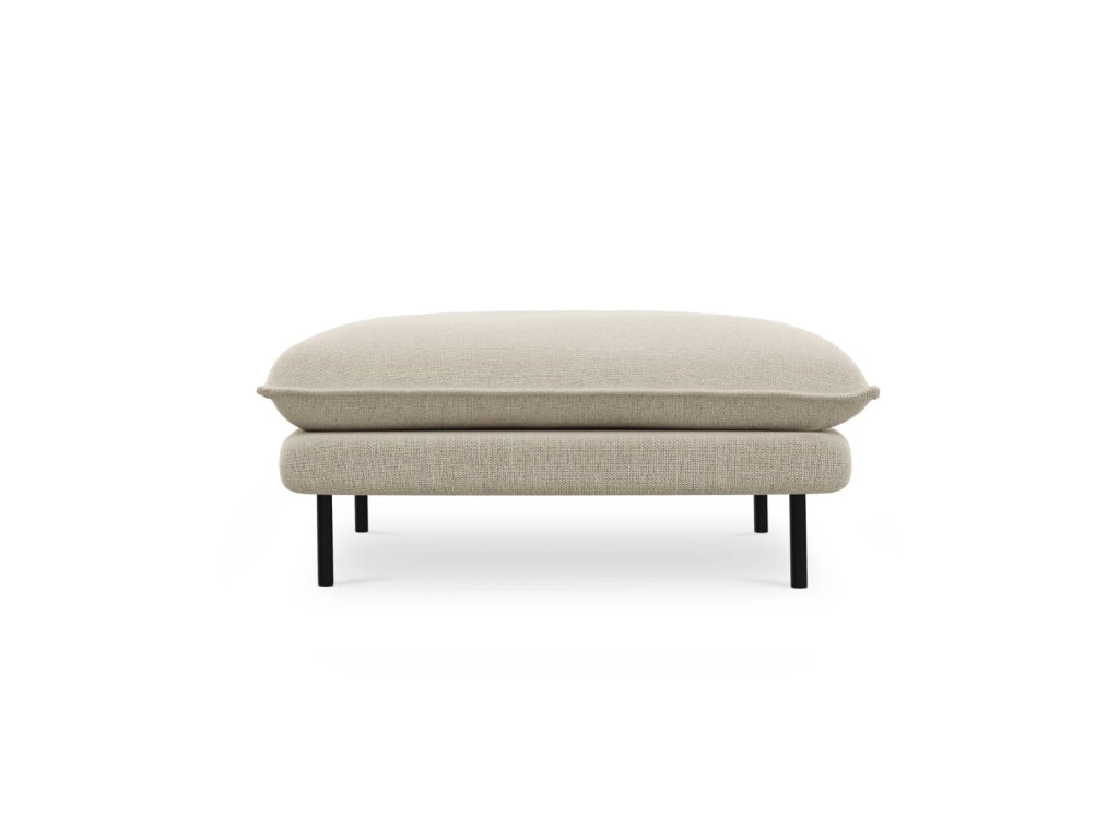 Cosmopolitan Design - Pouf "Vienna" in tessuto strutturato beige 