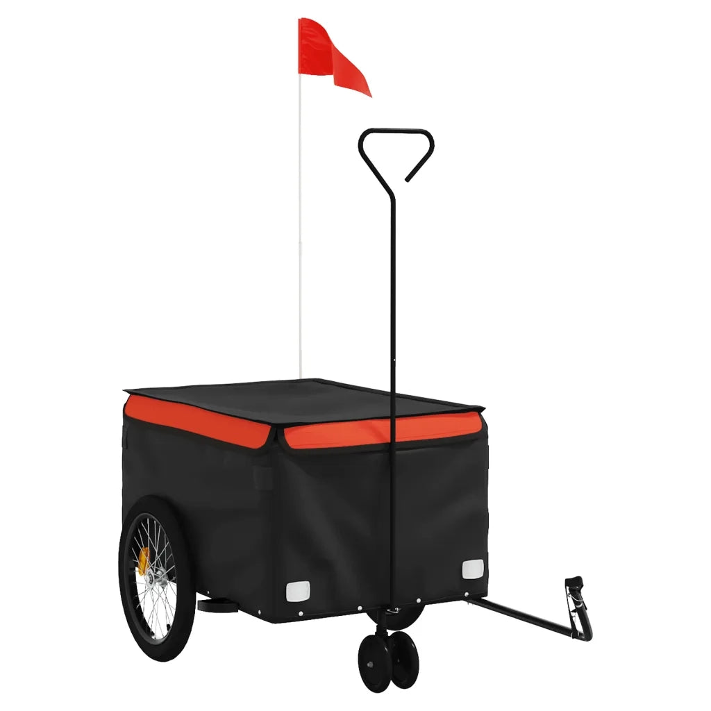 Rimorchio da Bici Nero e Arancione 30 kg in Ferro CFW6722675