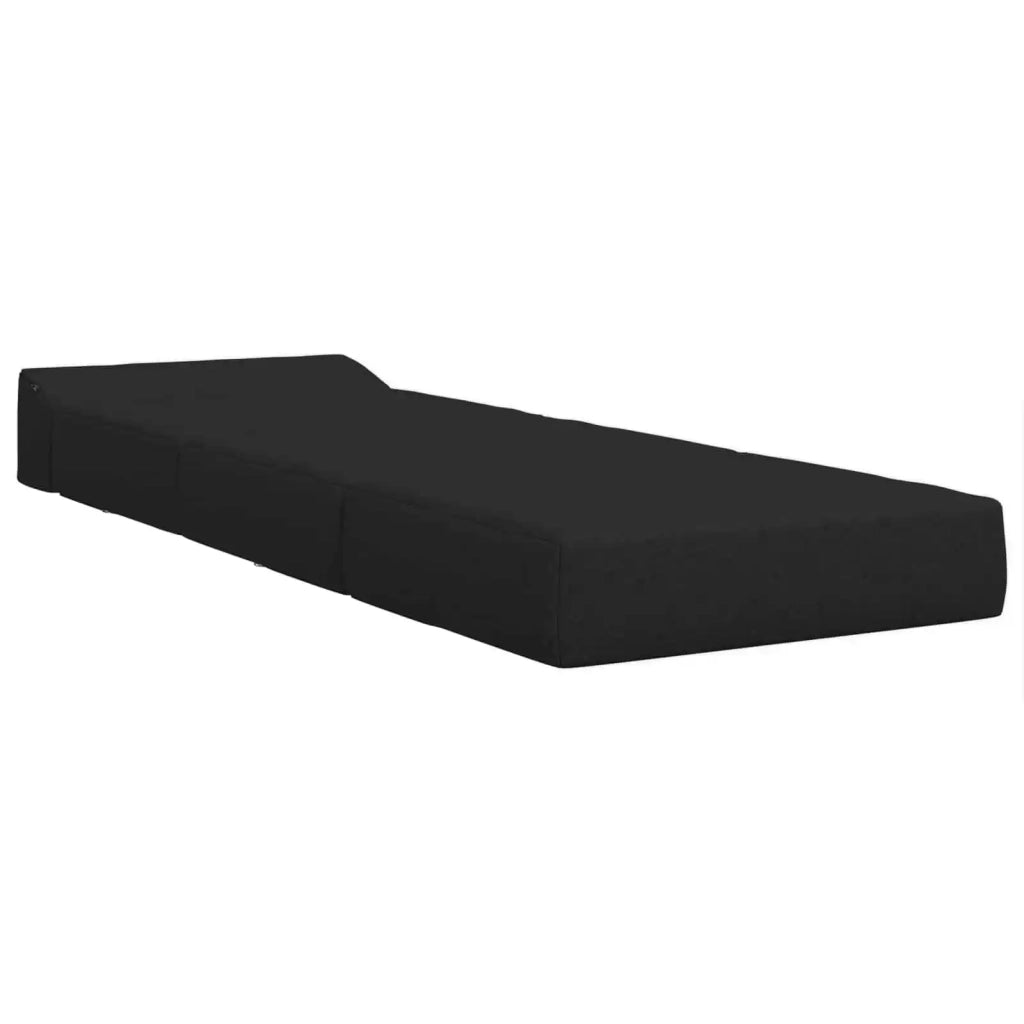 Divano Letto Pieghevole Nero 200 x 70 x 15 cm Tessuto