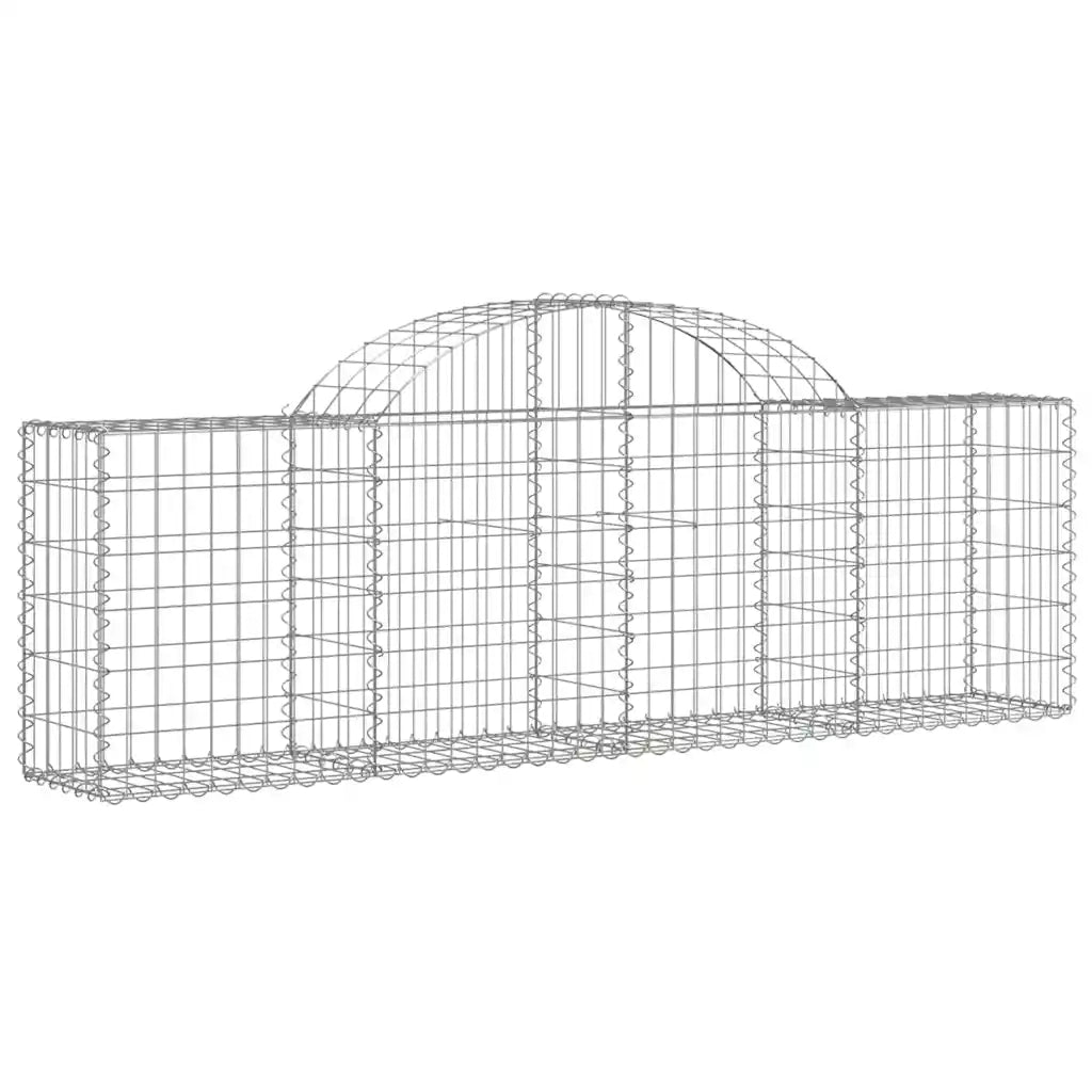 Cesto Gabbione ad Arco 200x30x60/80 cm Ferro Zincato 153483