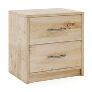 Set di 2 comodini 38,5 x 28 x 39 cm con 2 pratici cassetti design pulito legno di quercia 20_0011800