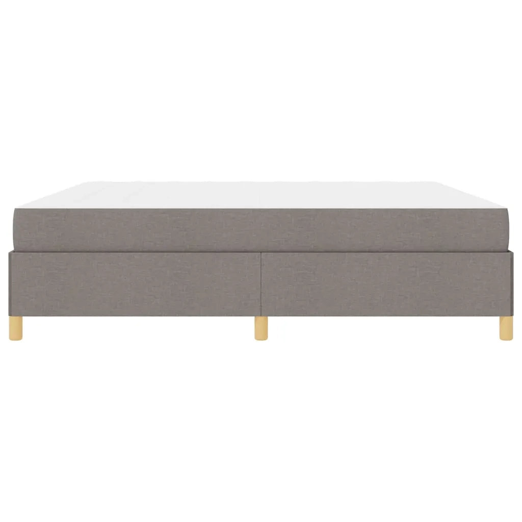 vidaXL Letto a molle con materasso Taupe e bianco 200 x 200 cm Tessuto