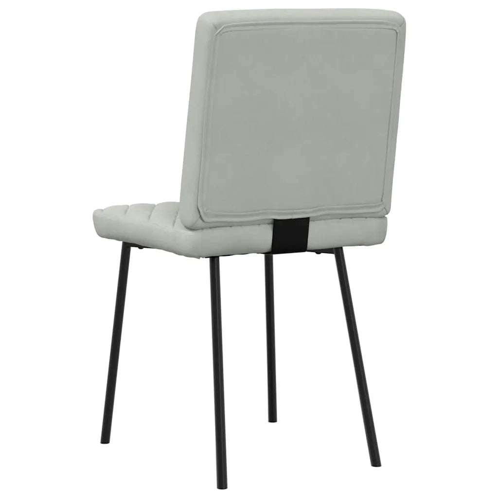 Sedie da Pranzo 4 pz Grigio Chiaro in Velluto