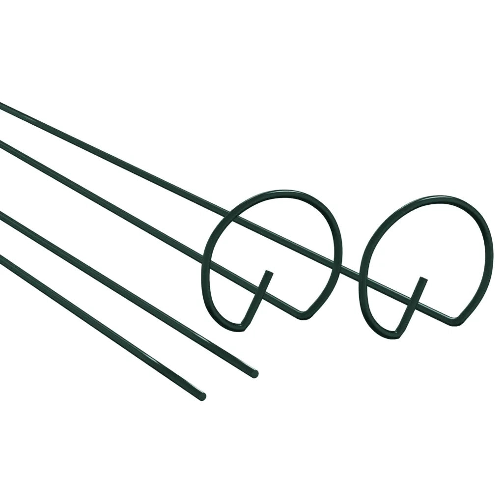 Supporti per Piante da Giardino 20 pz Verde Scuro 40 cm Acciaio 319362