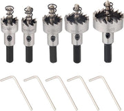 Set di Forbici e Trapano HSS - 5 pezzi - 16-30mm - Acciaio Inox - Kit di Attrezzi