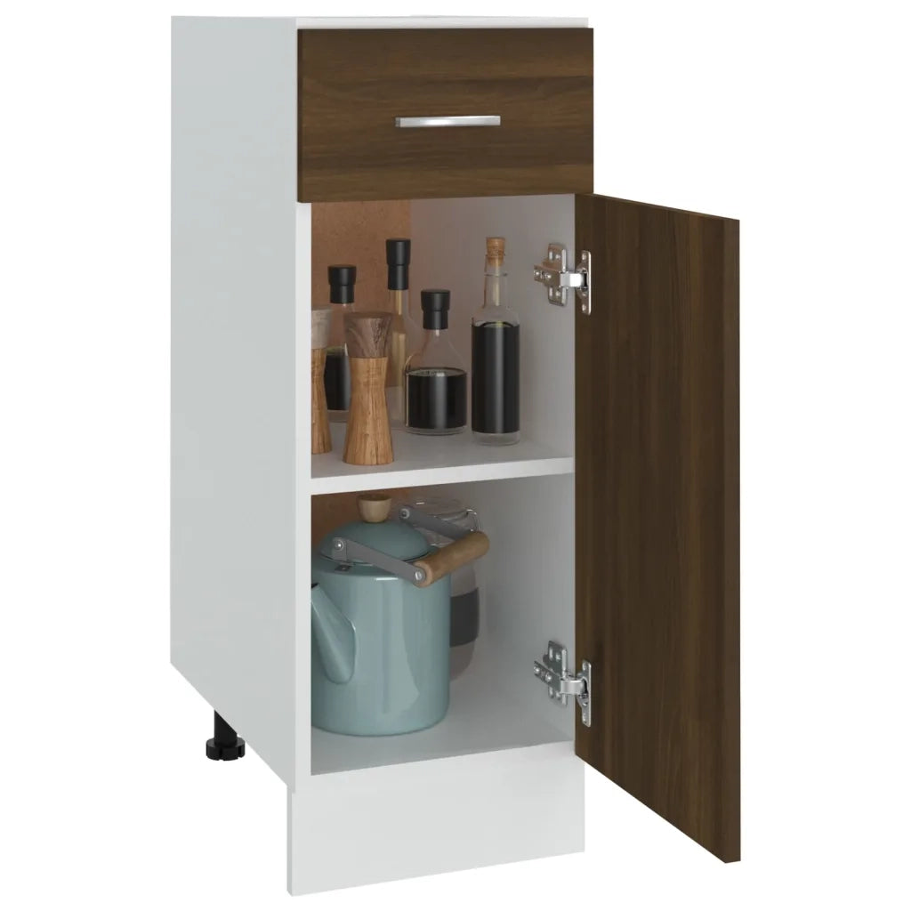 Mobile con Cassetto Rovere Marrone 30x46x81,5 Legno Multistrato cod mxl 65321