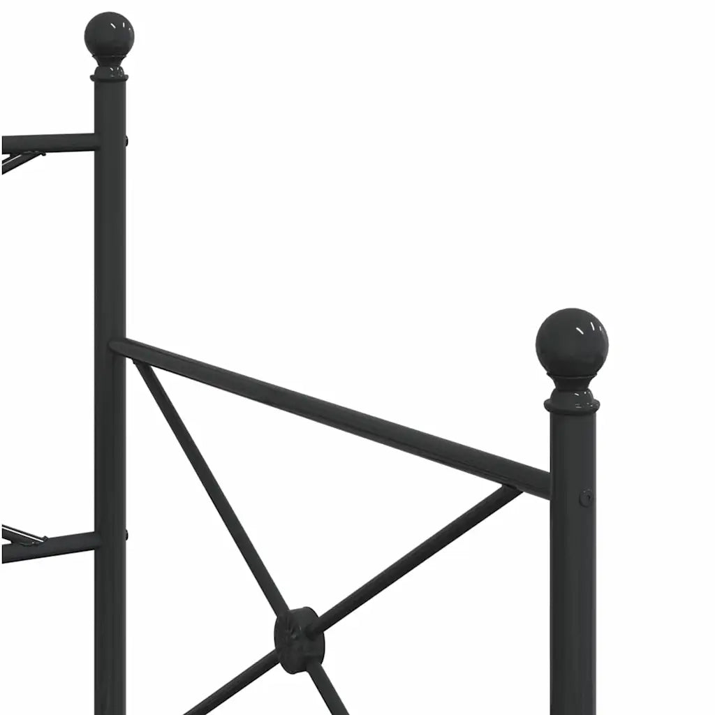 Divano letto | Sof¨¤ letto | Letto singolo Estraibile senza Materasso Nero 90x200 cm Acciaio