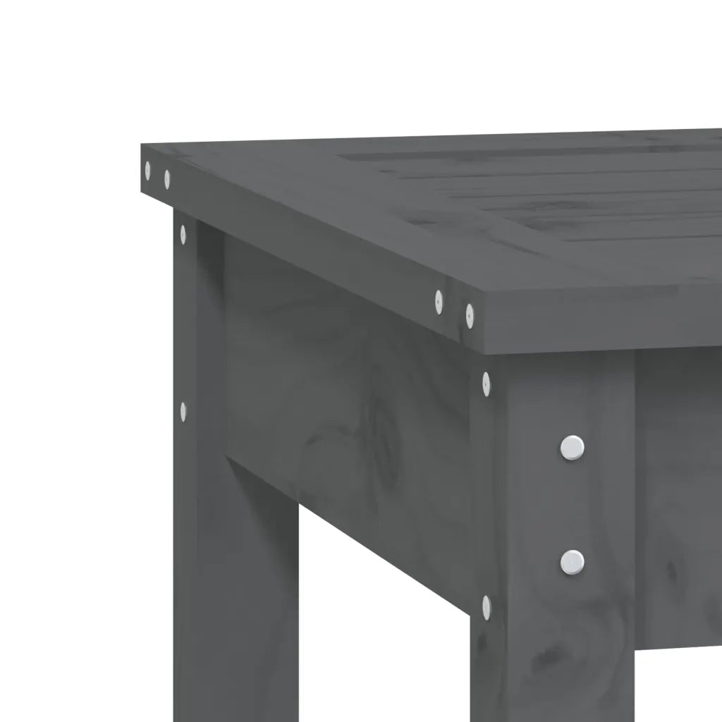 Panca da Giardino Grigia 80x44x45 cm Legno Massello di Pino 823999