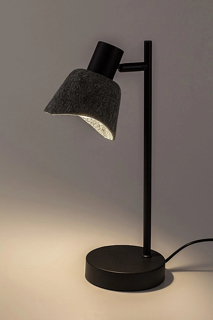 Lampada da tavolo Farelia nera, paralume feltro E14 Rabalux