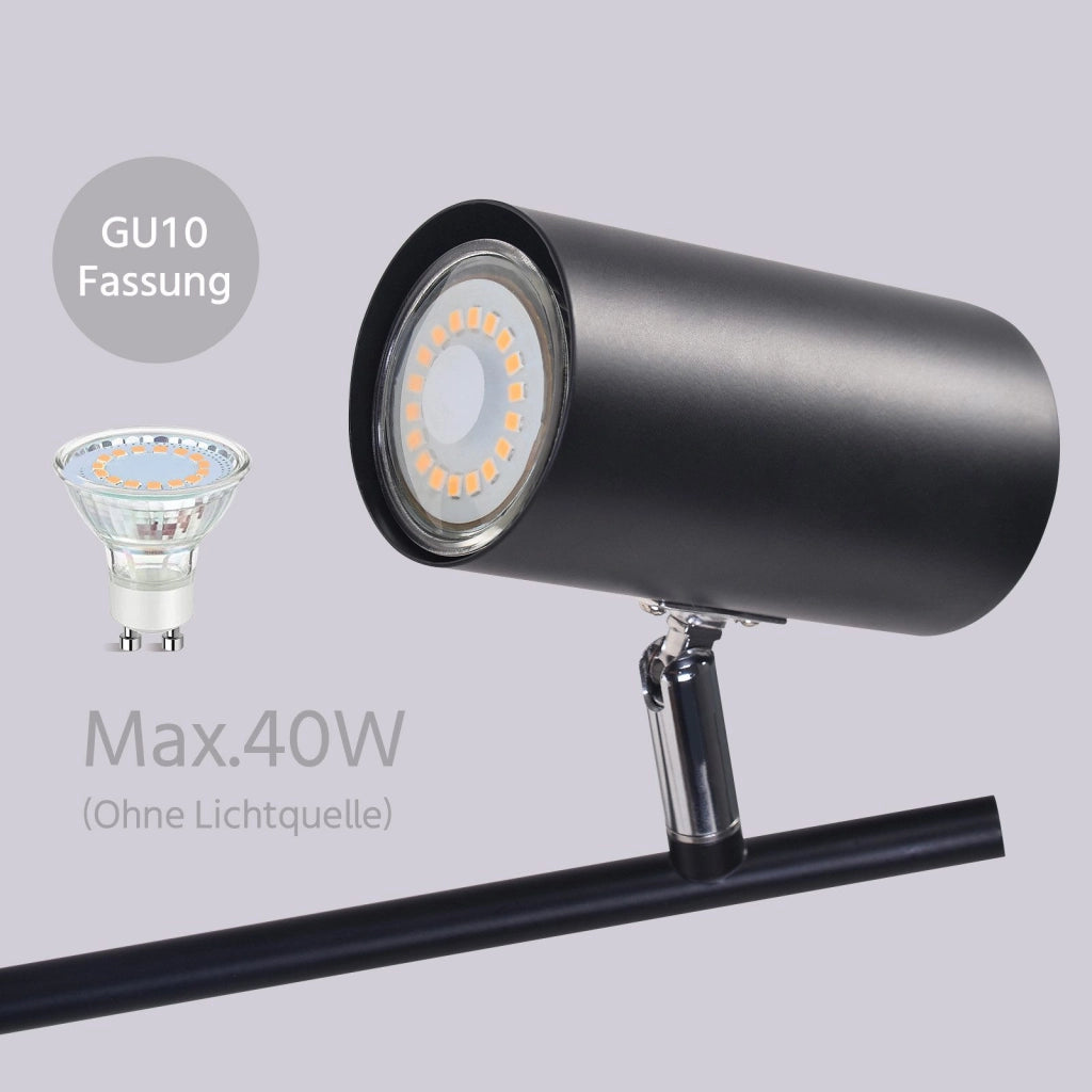 ZMH Lampada da tavolo metallo girevole 350° GU10 per soggiorno scrivania