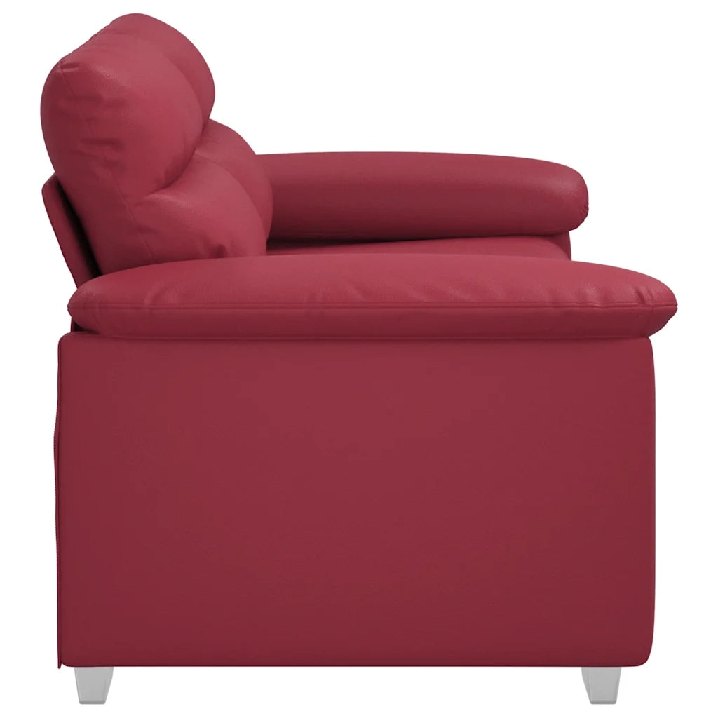 Divano a 2 posti Rosso Vino 160x81x84 cm in Similpelle 4105335
