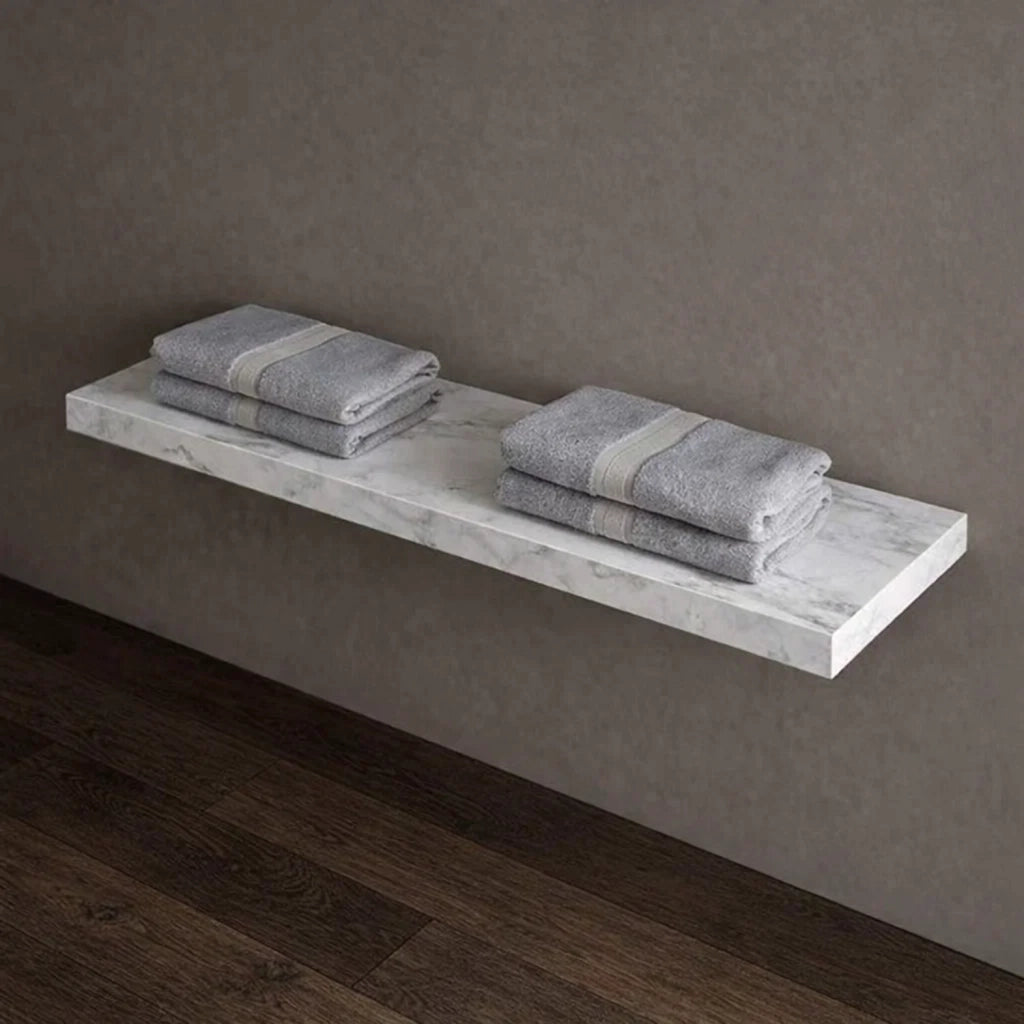 Mensola inferiore per lavabo sospeso freya in artificial stone colore bianco venato *** finitura- bianco, confezione 1