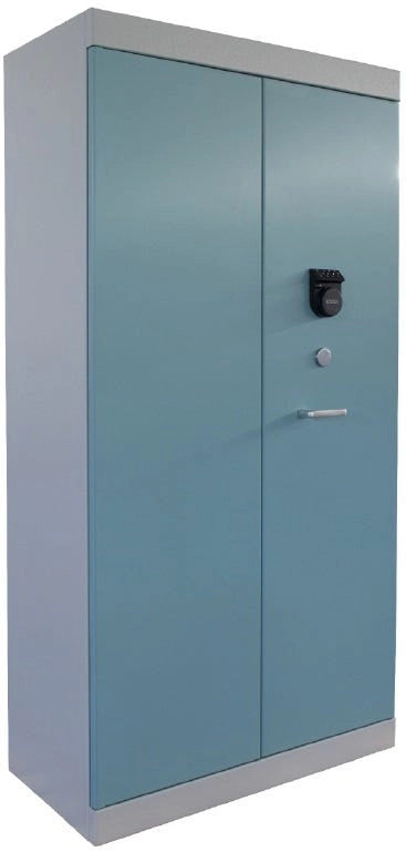 Armadio metallico blindato certificato in classe S1 spessore 30/10 cm. 90x50x180h