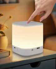 ZMH Lampada da tavolo LED bianca touch dimmerabile USB ricaricabile 3600mAh luce notturna per camera letto