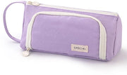 Etui per ragazze, portapenne, grande capacità per adolescenti, portapenne per scuola e ufficio (crema-rosa chiaro)