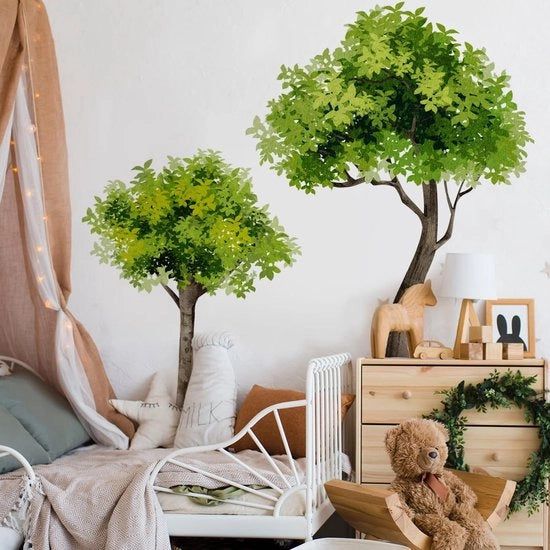 Decorazione per Parete con Piante Finte - Grande - Verde - Decorazione per Bambini - Sticker per Parete - Vinile Removibile - Codice: Solidchoice- Muursticker Grote Boom
