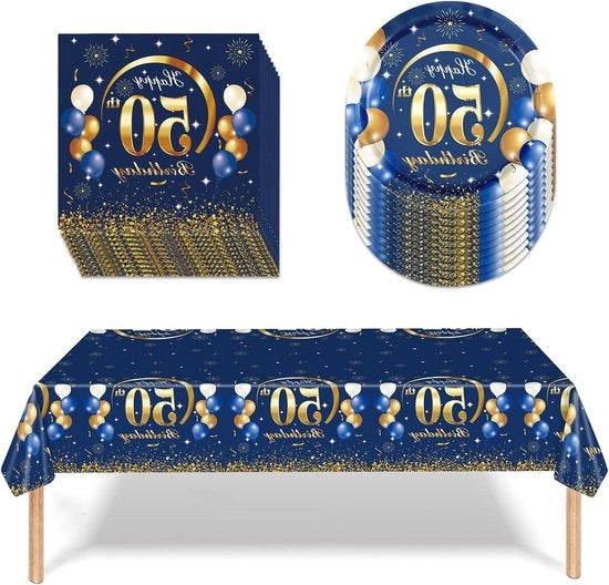 Set di compleanno - Collezione di 16 - Piatti, Tovaglie, Fazzoletti da tavola - Feste di compleanno - Accessori per decorazione di compleanni.